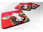 Set of 4 Cow Caught Red Handed Foam Coasters