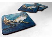 Set of 4 Bird Pelican Go For It Foam Coasters