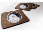 Starry Night Great Pyrenees Foam Coasters Set of 4