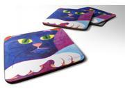 Set of 4 Big Blue Cat Foam Coasters