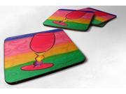 Set of 4 Wine Foam Coasters