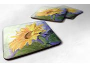 Set of 4 Flower Sunflower Foam Coasters
