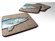 Set of 4 Fish Speckled Trout Foam Coasters