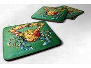 Set of 4 Crab Two Snaps Foam Coasters