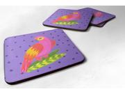Set of 4 Bird Parrot Foam Coasters