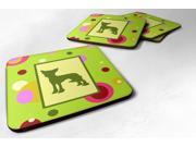 Set of 4 Chinese Crested Foam Coasters