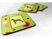 Set of 4 German Wirehaired Pointer Foam Coasters