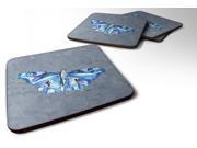 Set of 4 Butterfly on Gray Foam Coasters