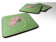 Set of 4 Gerber Daisy Pink Foam Coasters