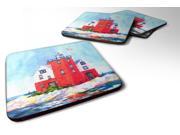 Set of 4 Lighthouse on the rocks Harbour Foam Coasters
