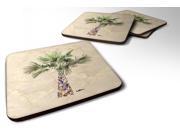 Set of 4 Tree Palm Tree Foam Coasters