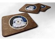 Starry Night Old English Sheepdog Foam Coasters Set of 4