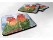 Set of 4 Bird Sun Conyer Foam Coasters