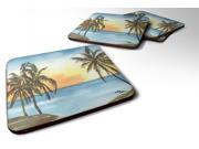 Set of 4 Palm Tree Foam Coasters