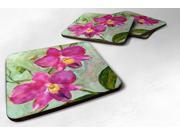 Set of 4 Flower Orchid Foam Coasters