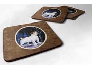 Starry Night Jack Russell Terrier Foam Coasters Set of 4