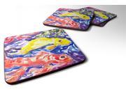 Set of 4 Fish Koi in the pond Foam Coasters