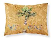 Welcome Palm Tree on Gold Fabric Standard Pillowcase 8709PILLOWCASE