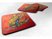 Set of 4 Crawfish Spicy Craw Foam Coasters