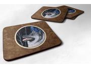 Starry Night Norwegian Elkhound Foam Coasters Set of 4