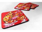 Set of 4 Crawfish Too Hot Foam Coasters