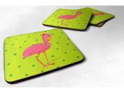 Set of 4 Bird Flamingo Foam Coasters