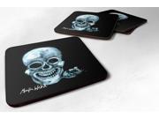 Set of 4 Ekk A Meece Skull and Mouse Foam Coasters