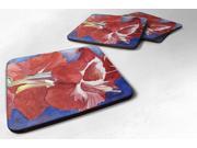 Set of 4 Flower Amaryllis Foam Coasters