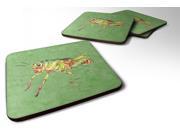 Set of 4 Grasshopper on Avacado Foam Coasters