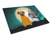Halloween Scary Border Terrier Glass Cutting Board Large BB2229LCB