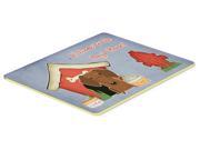 Dog House Collection Dachshund Red Brown Kitchen or Bath Mat 20x30 BB2884CMT