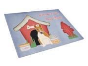Dog House Collection Bull Terrier Red White Glass Cutting Board Large BB2889LCB