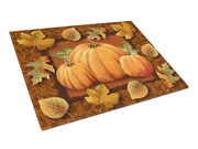 Pumpkins and Fall Leaves Glass Cutting Board Large PTW2009LCB