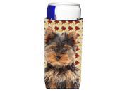 Fall Leaves Yorkie Puppy Yorkshire Terrier Ultra Beverage Insulators for slim cans KJ1209MUK