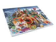 Animals Opening Christmas Presents Glass Cutting Board Large PTW2024LCB