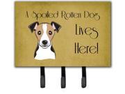Jack Russell Terrier Spoiled Dog Lives Here Leash or Key Holder BB1509TH68