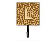 Letter L Initial Monogram Giraffe Leash Holder or Key Hook