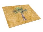Palm Tree on Gold Glass Cutting Board Large 8706LCB