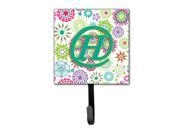 Letter H Flowers Pink Teal Green Initial Leash or Key Holder CJ2011 HSH4