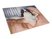 Japanese Chin Reading in Bed Glass Cutting Board Large MH1058LCB