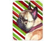 French Bulldog Frenchie Candy Cane Holiday Christmas Glass Cutting Board Large LH9594LCB
