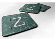 Set of 4 Letter Z Back to School Initial Foam Coasters CJ2010 ZFC