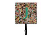 Letter J Retro Tribal Alphabet Initial Leash or Key Holder CJ2013 JSH4