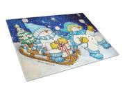 Celebrate the Season of Wonder Snowman Glass Cutting Board Large PJC1077LCB