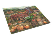 Pumpkin Patch and Fall Farm Glass Cutting Board Large PTW2008LCB
