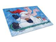 Come Ride With Me Snowman Glass Cutting Board Large PJC1078LCB