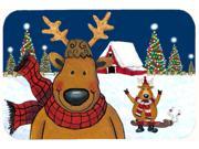 The Tree Famers Reindeer Christmas Kitchen or Bath Mat 24x36 PJC1088JCMT