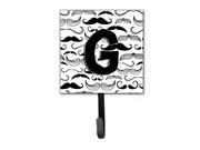 Letter G Moustache Initial Leash or Key Holder CJ2009 GSH4
