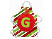 Christmas Oranment Holiday Initial Letter G Apron CJ1039 GAPRON