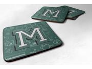 Set of 4 Letter M Back to School Initial Foam Coasters CJ2010 MFC